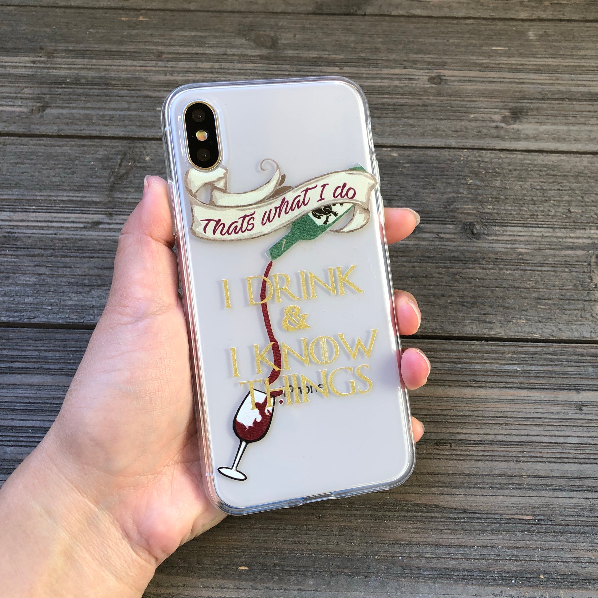 wine drink and know things phone case