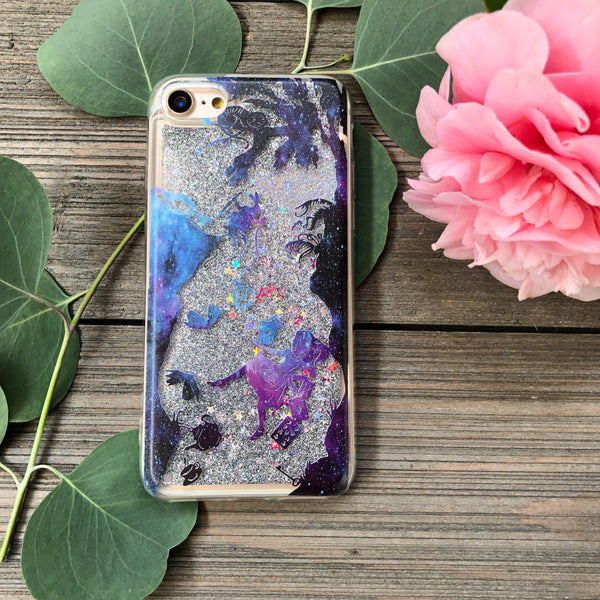alice in wonderland glitter iphone 6 case