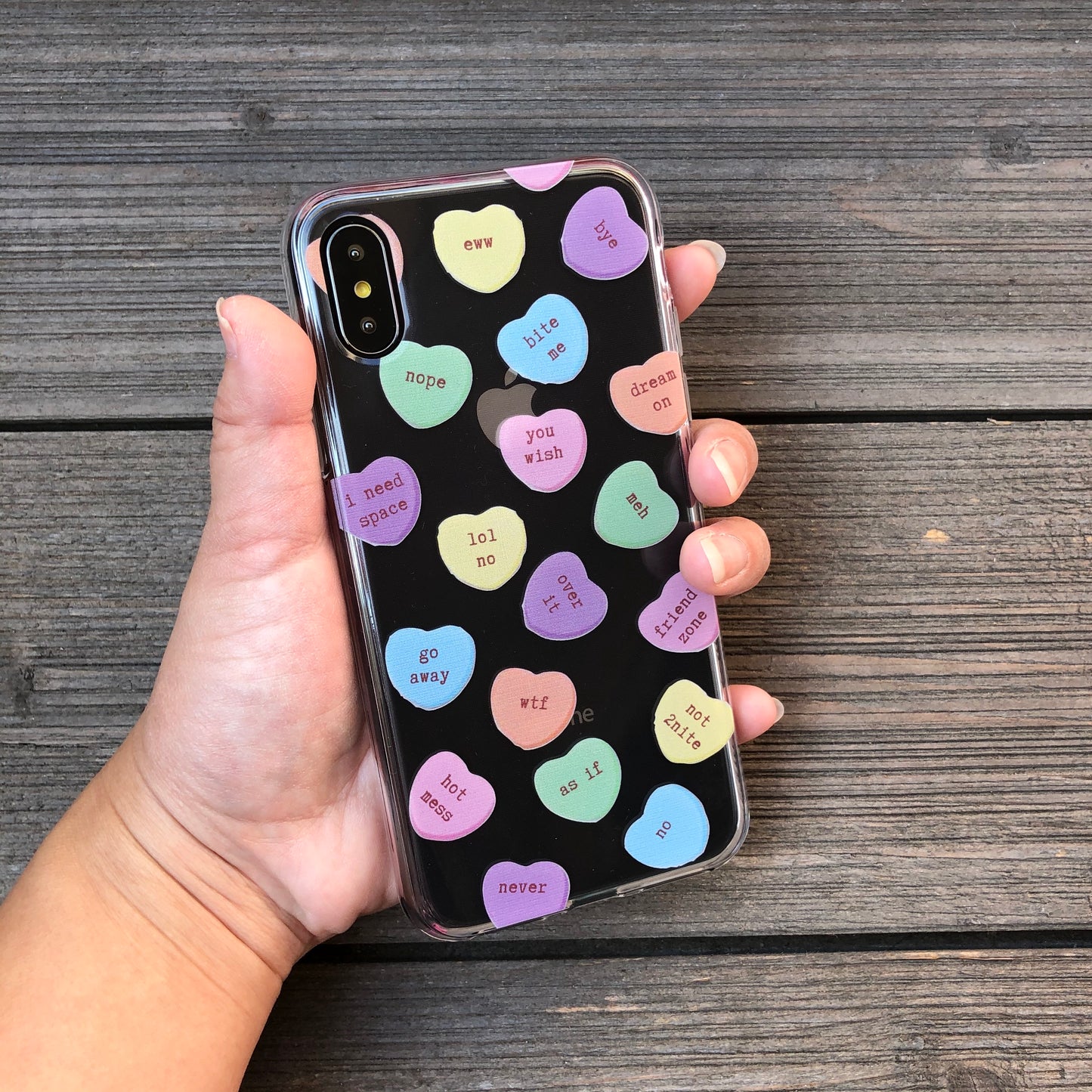 sugar hearts candy iphone case