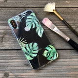 monstera leaves iphone case