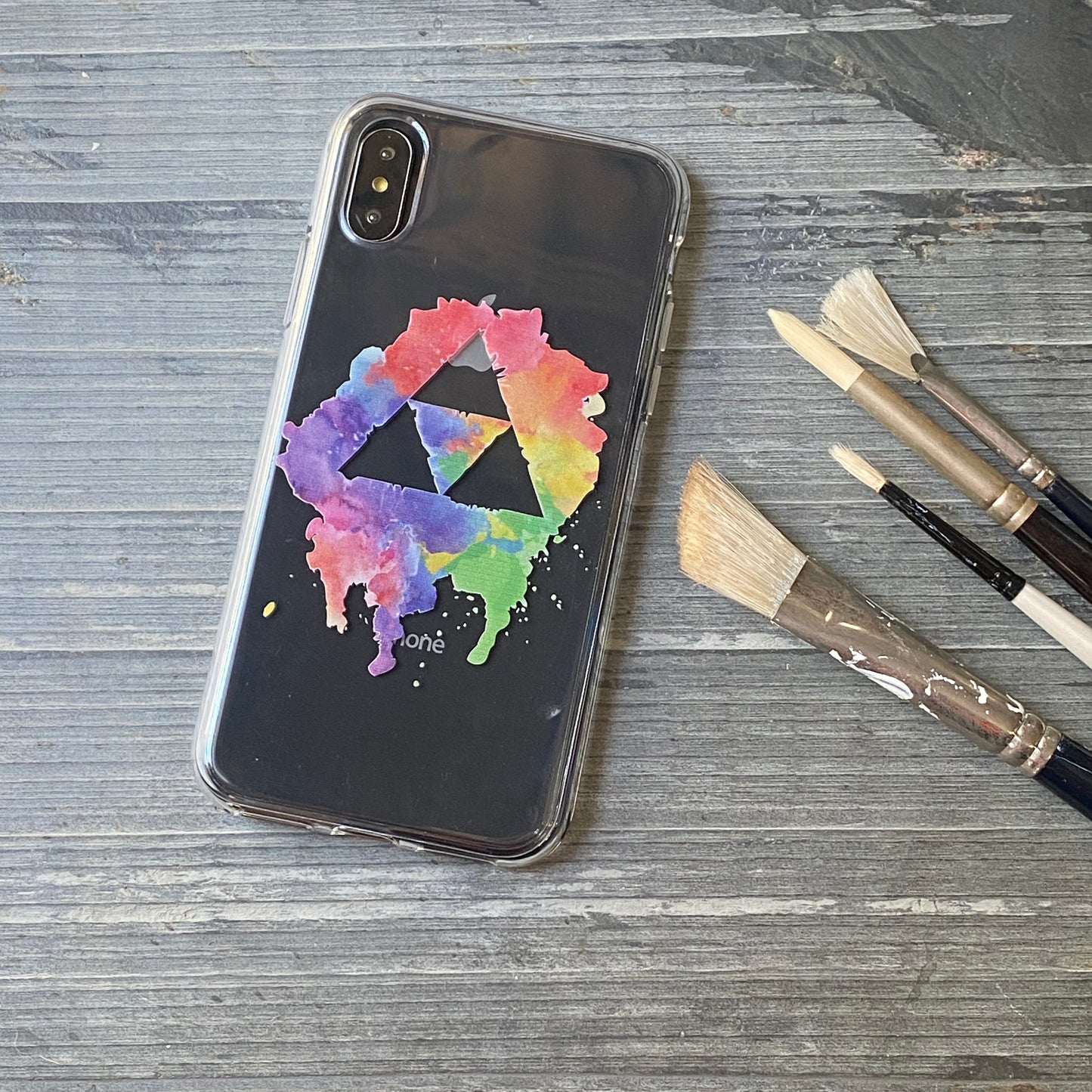 rainbow triangle force iphone case
