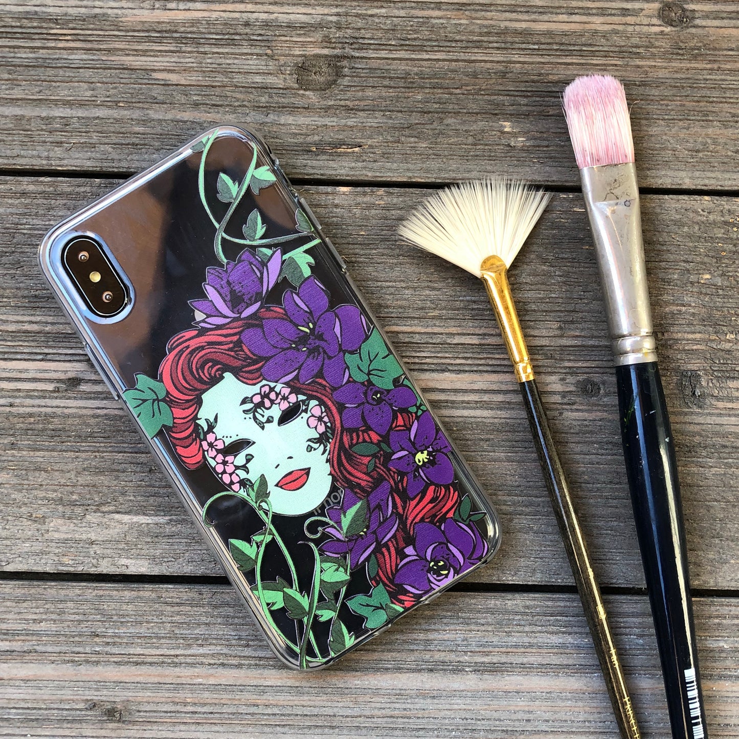 green lady iphone case
