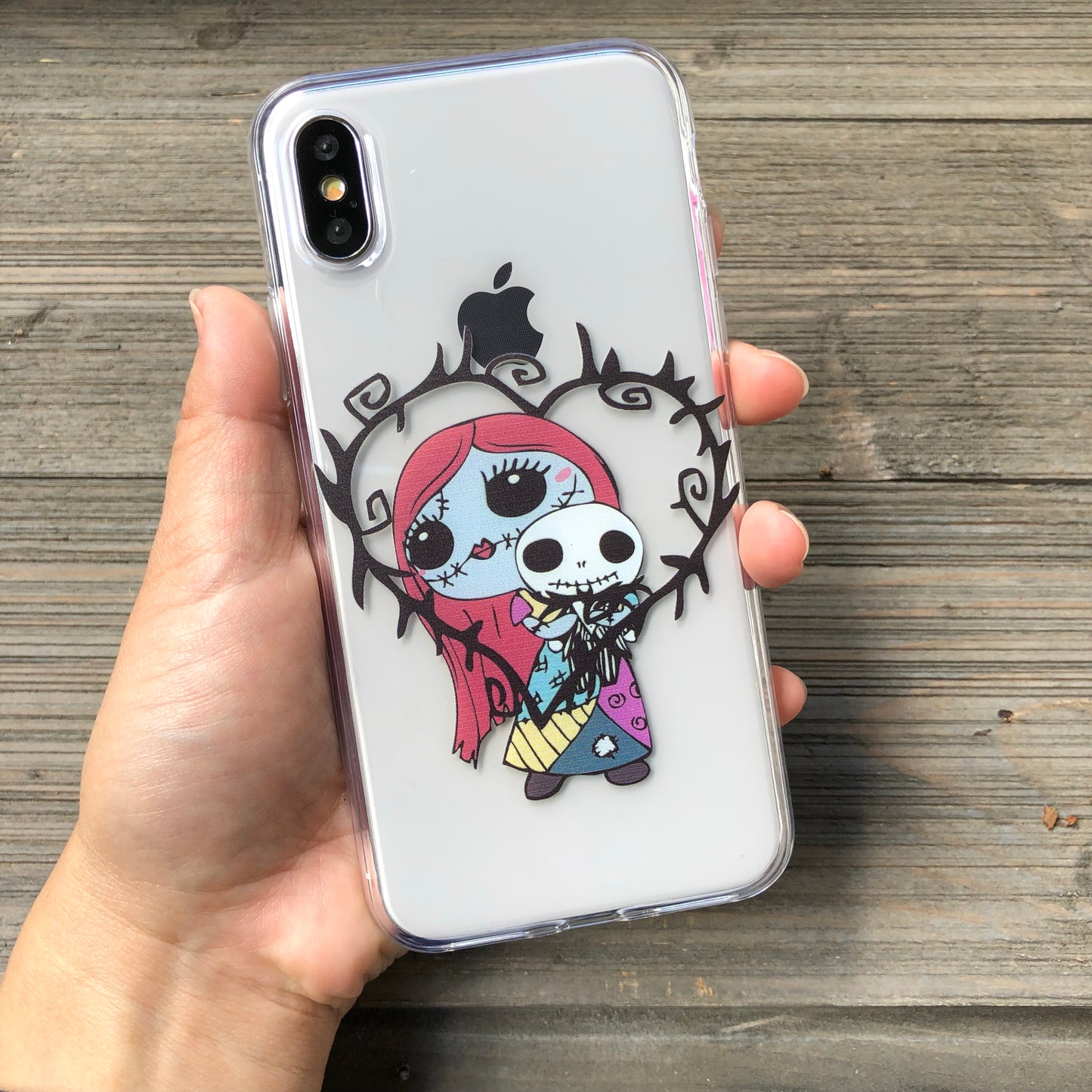 sally and jack in love iphone case