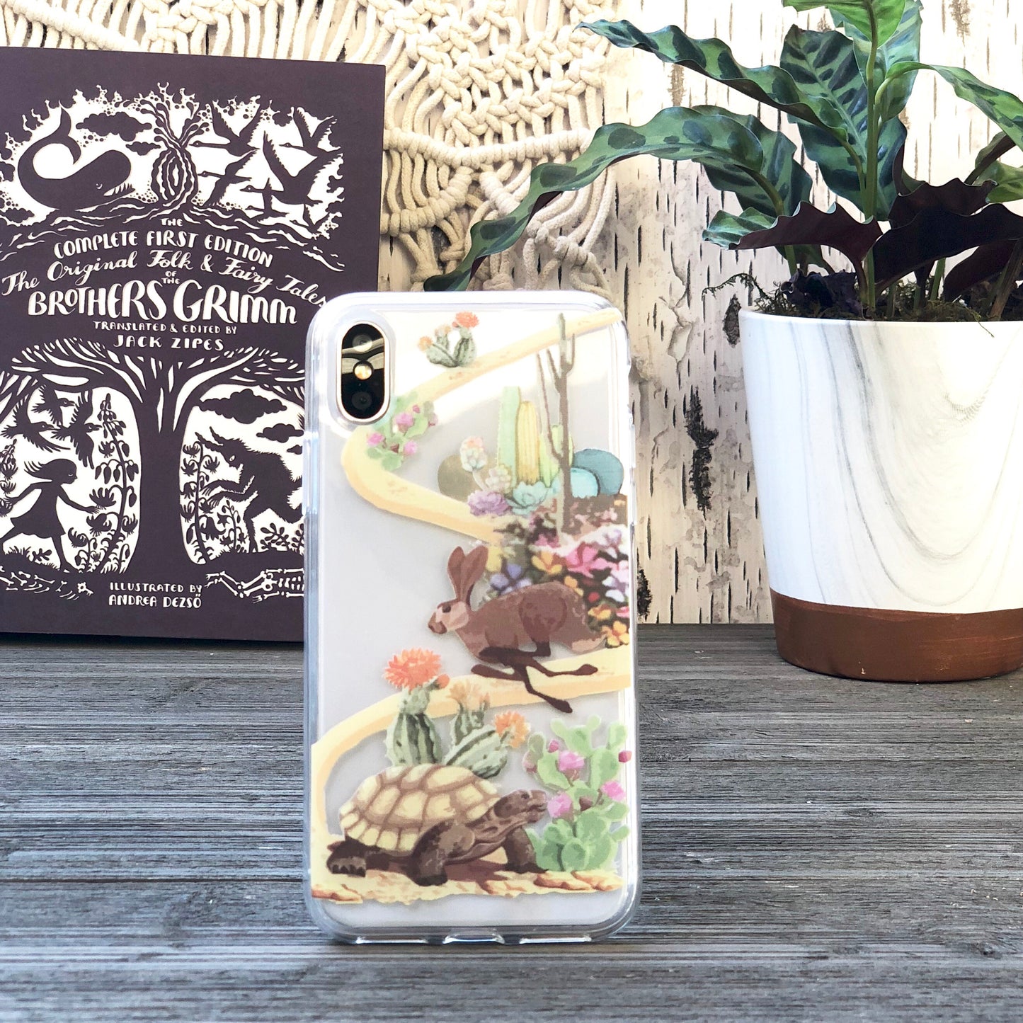 hare and tortoise iphone case