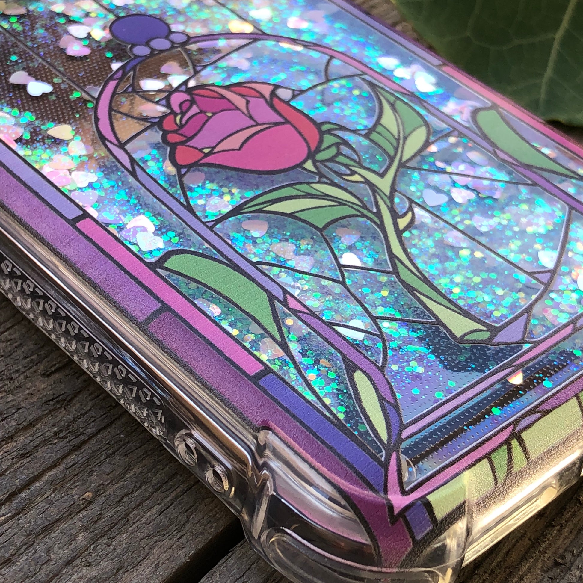 iphone glitter case magic rose