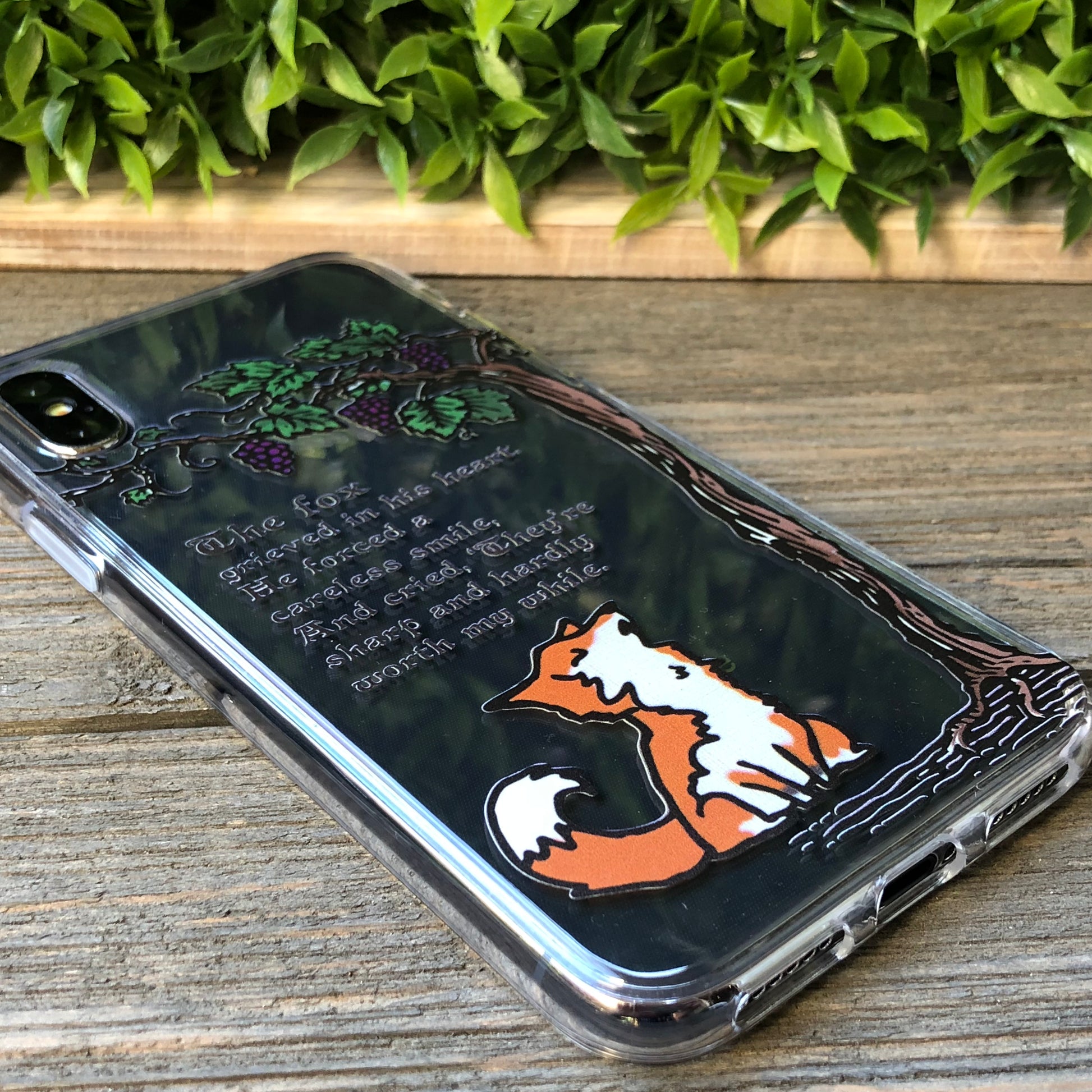 Fox and Sour Grapes iPhone Case Figment & Fable Fox and Sour Grapes iPhone Case Figment & Fable