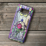 samsung s8 plus silver glitter case beauty and the beast