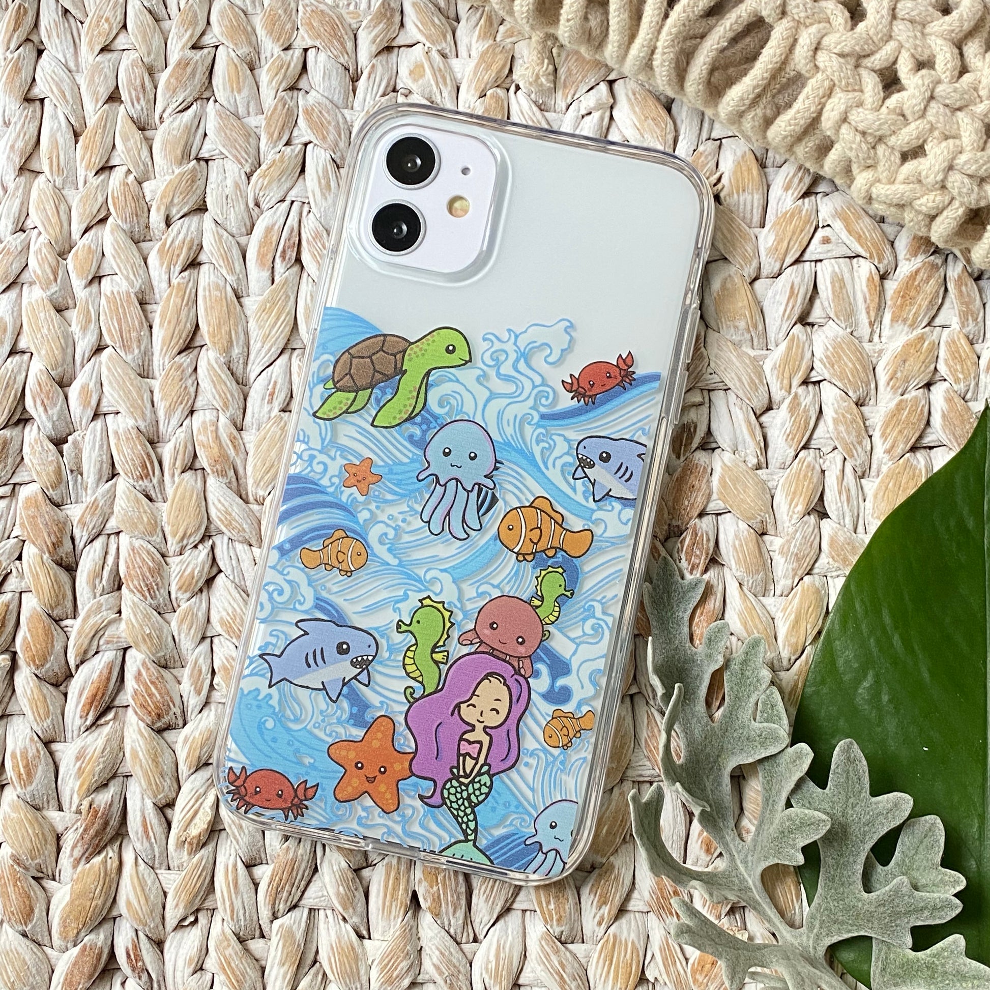 cute sea animals phone case
