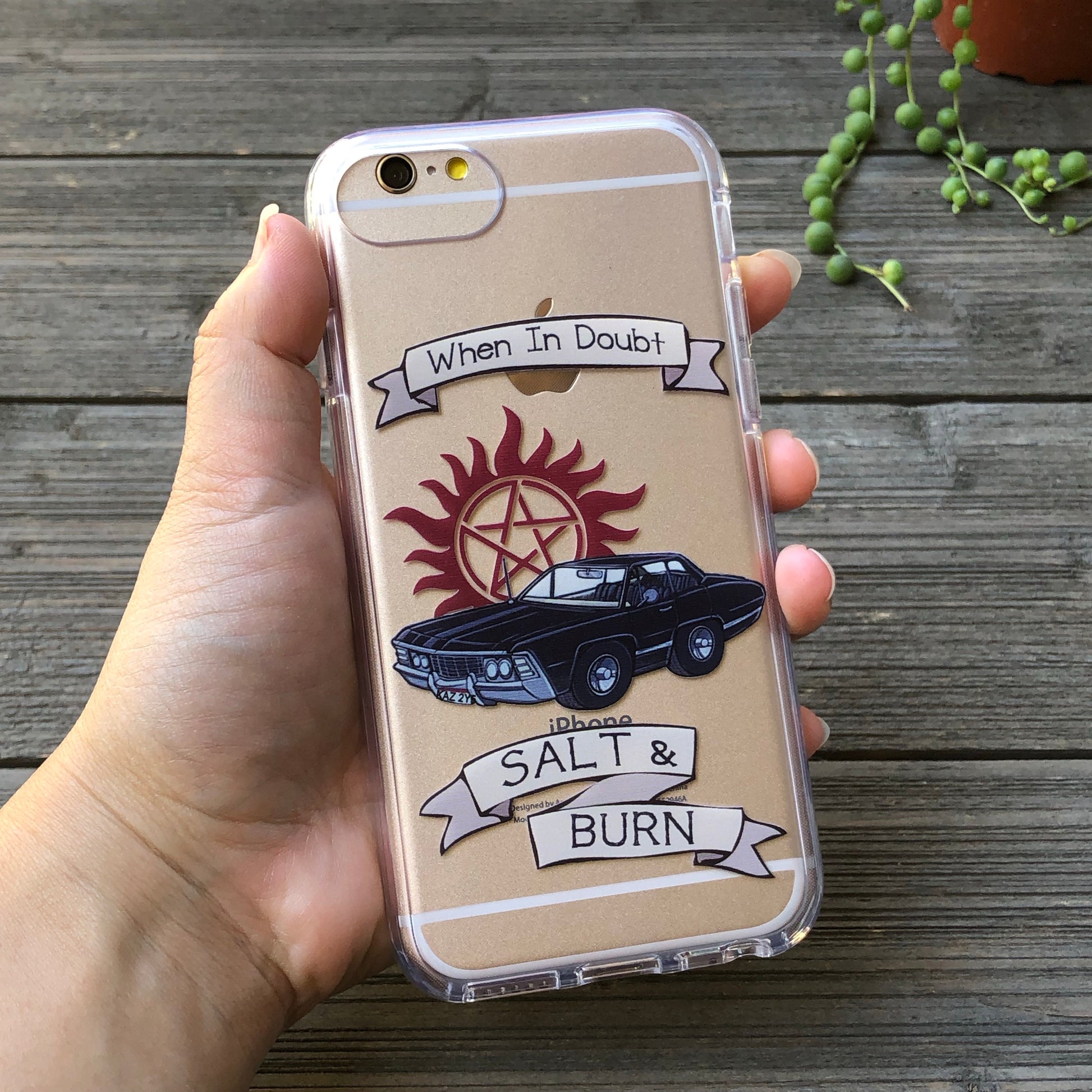 winchester impala salt and burn phone case