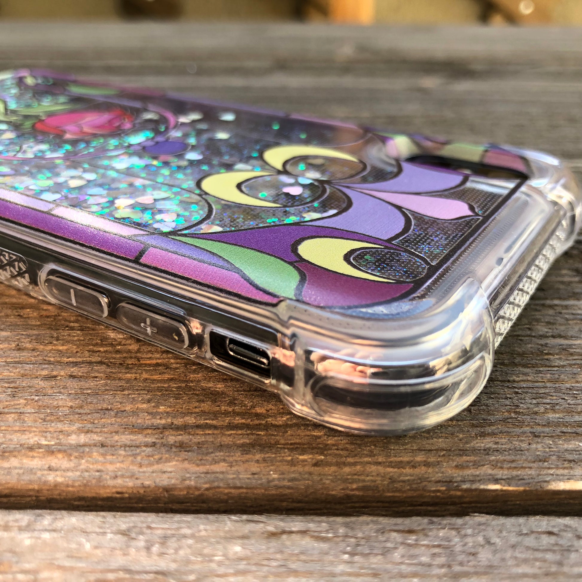 iphone xs glitter case bumper grip