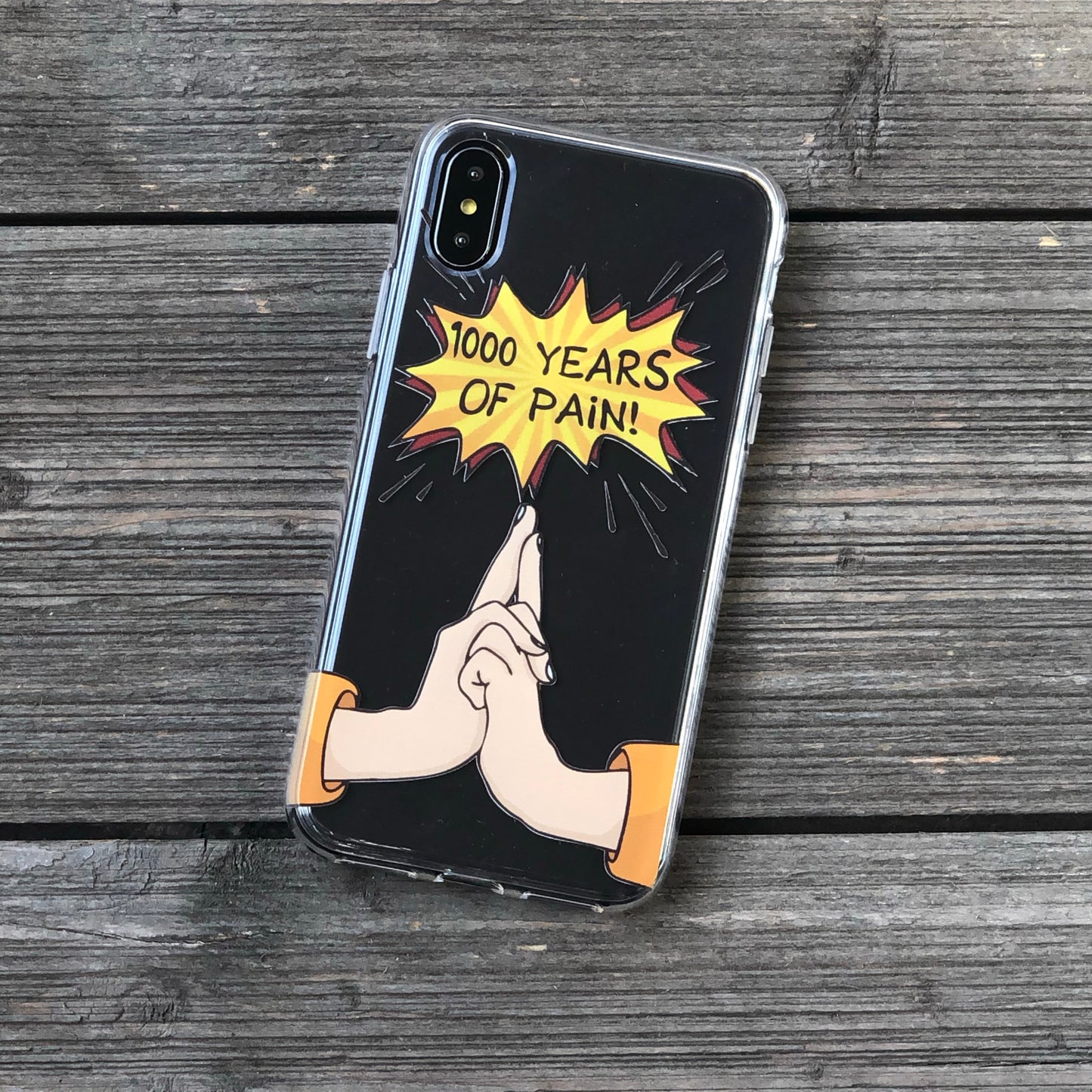 1000 years of pain jutsu iphone case clear silicone