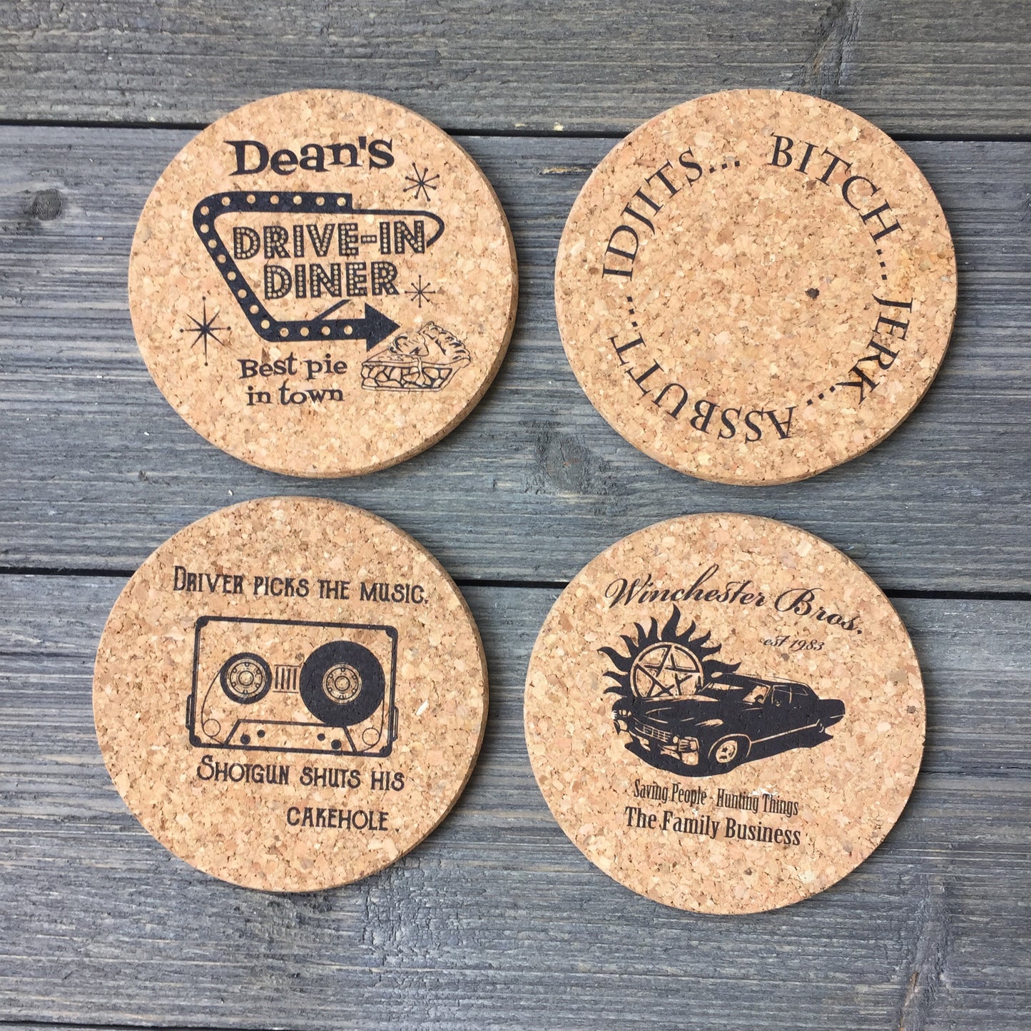 Winchesters Cork Coaster Set of 4