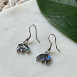 Zuni Bear Abalone Earrings