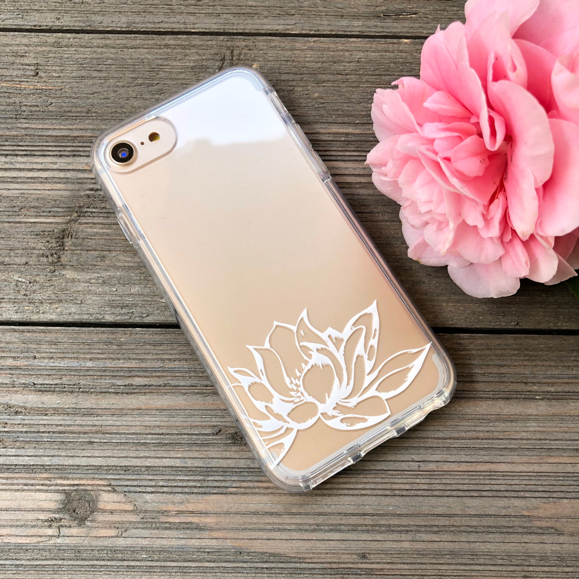 simple lotus flower phone case