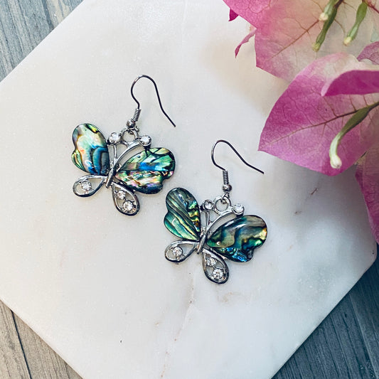 Butterfly Abalone Shell Earrings