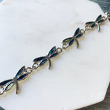 Dragonfly Abalone Link Bracelet
