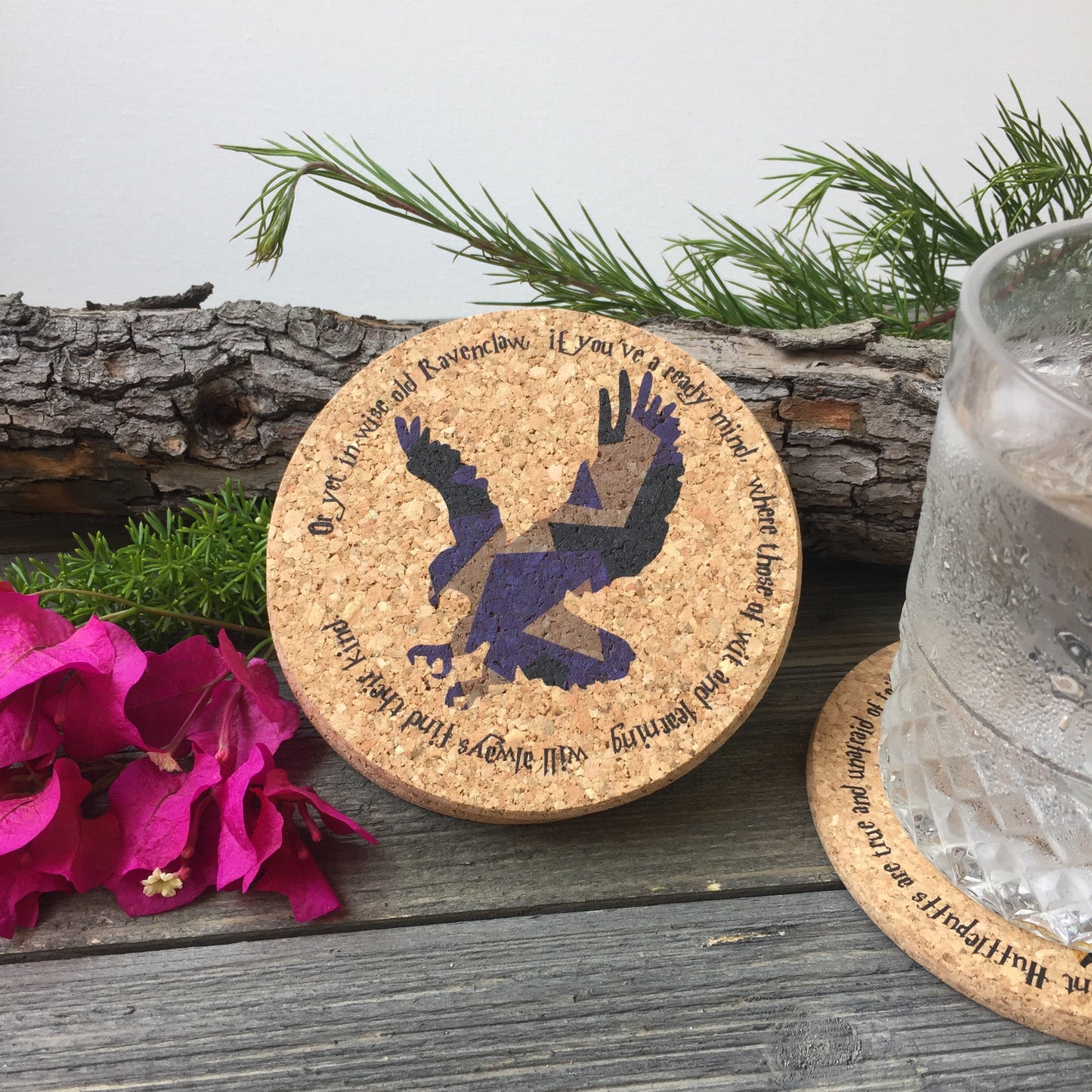 Wizarding Houses Themed Cork Coaster Set of 4