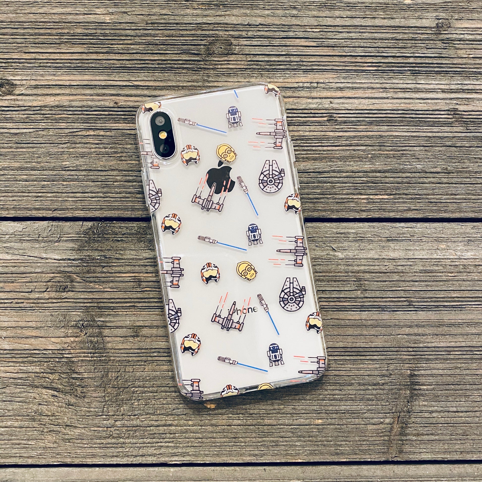 droids and x wings iphone case