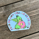 dragon and donut vinyl sticker