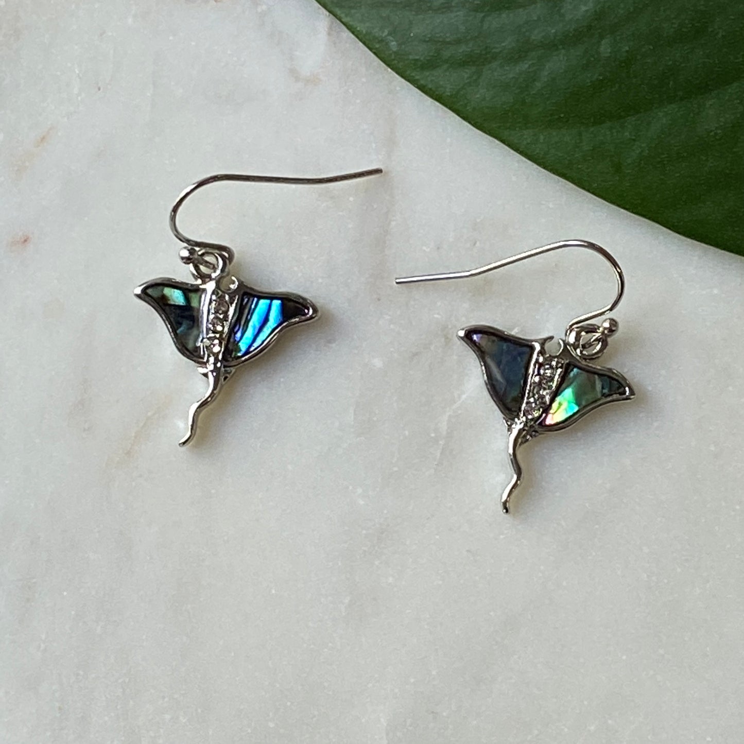 Manta Ray Dangle Earrings