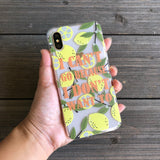 lemon pattern phone case