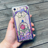 Enchanted Rose Pink and Iridescent Confetti iPhone Case