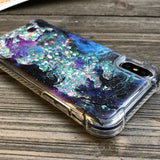 alice in wonderland glitter phone case side view