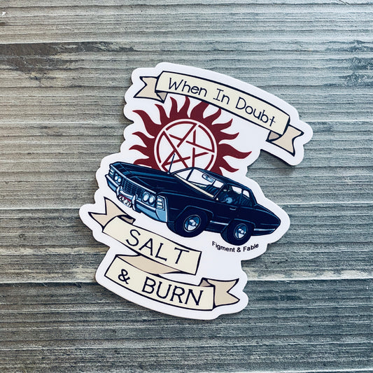 Salt and Burn Vinyl Sticker