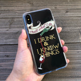 Drink and Know Things iPhone Case