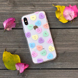 salty candy hearts pattern phone case