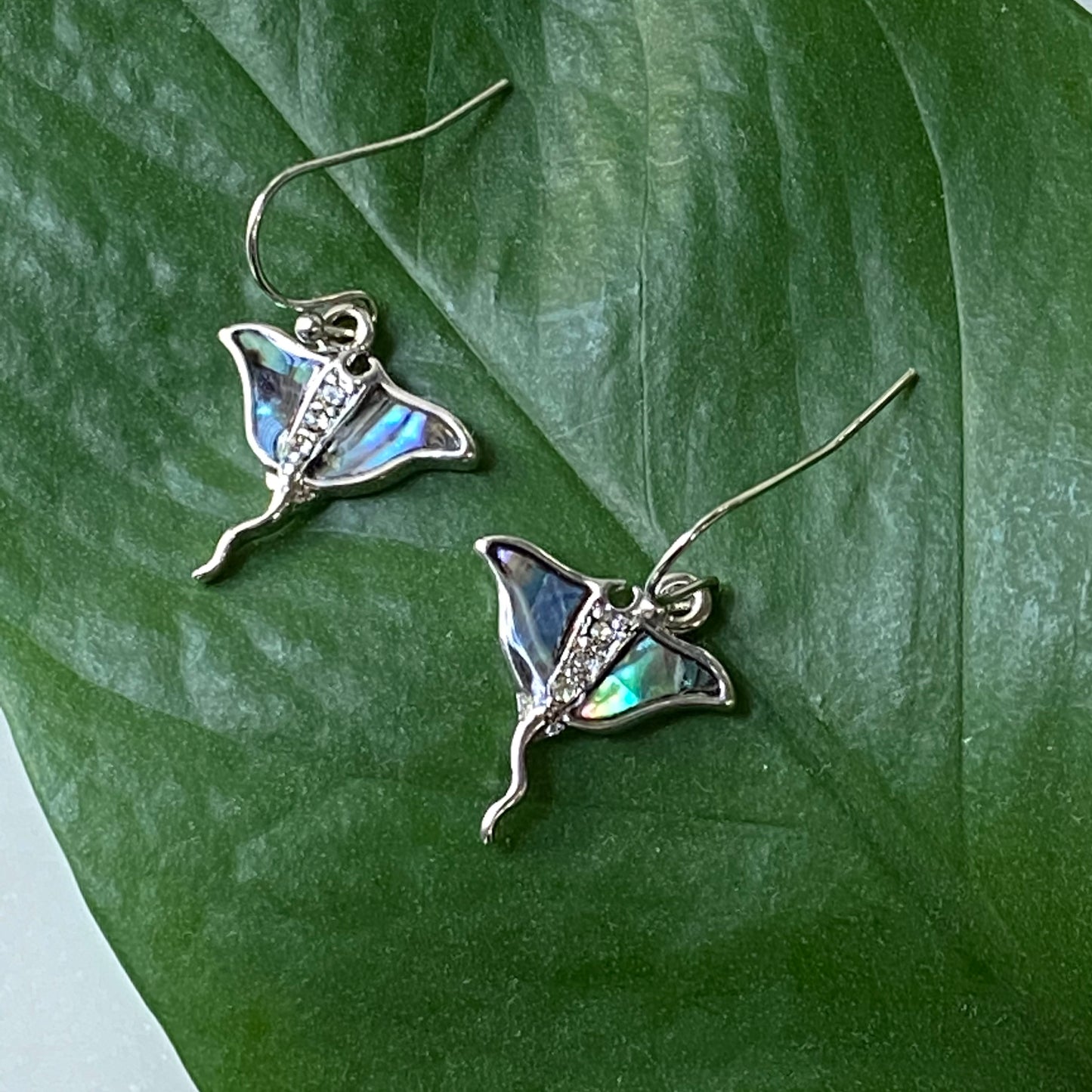 Manta Ray Dangle Earrings