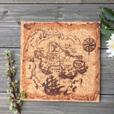 Neverland Pirates Map Cork Coaster Set of 4