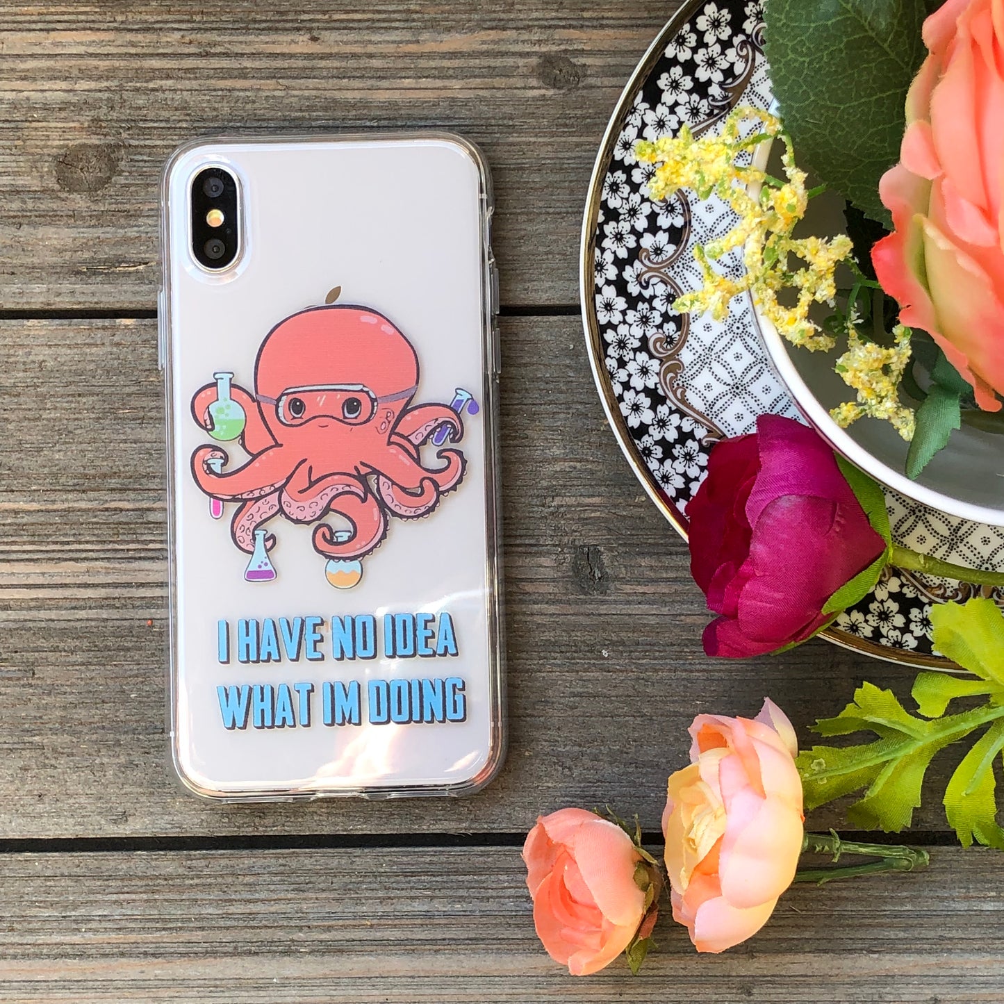 science humor octopus phone case