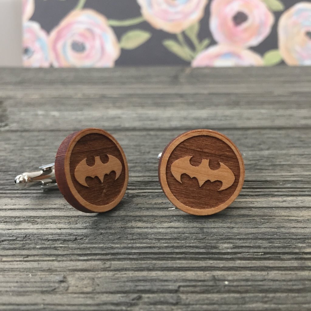 Batman Wooden Cufflinks