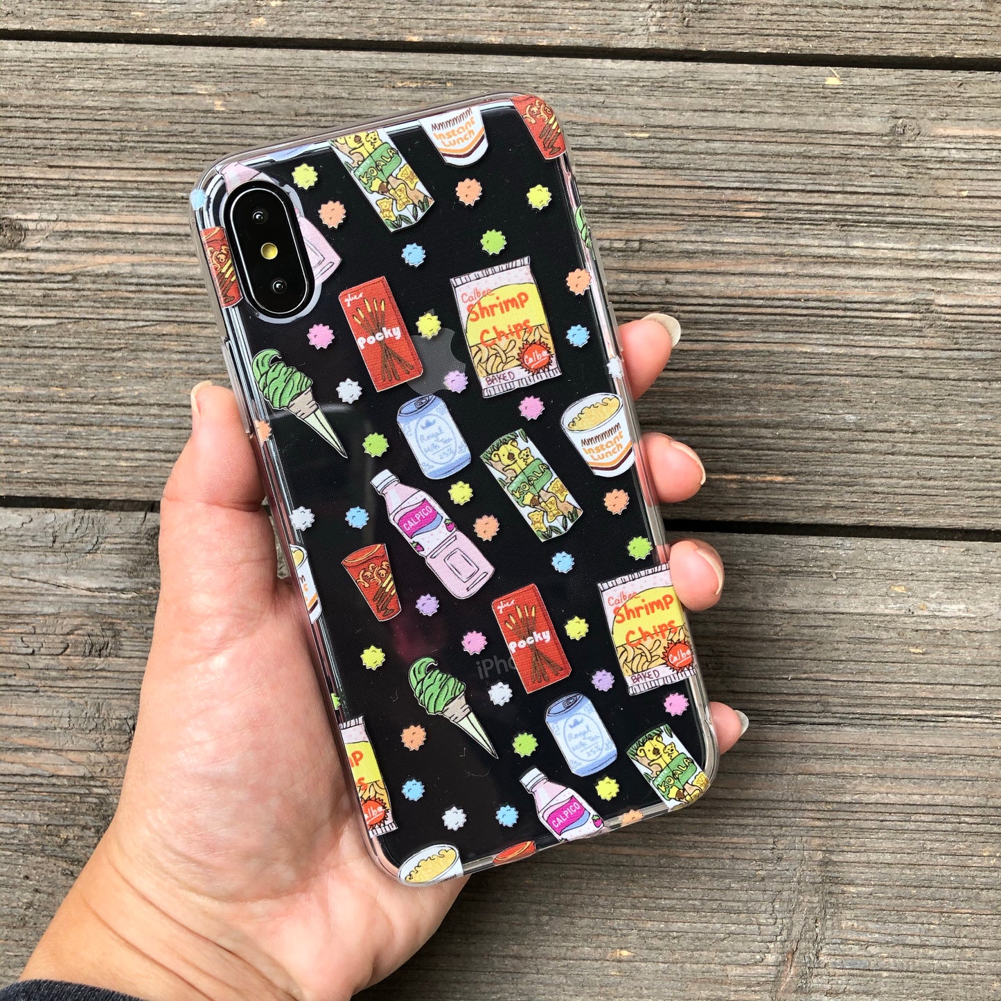 japanese snacks pattern phone case