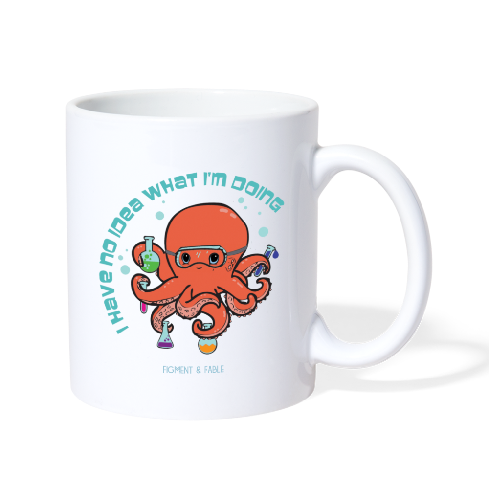Octopus Scientist Coffee Mug - white