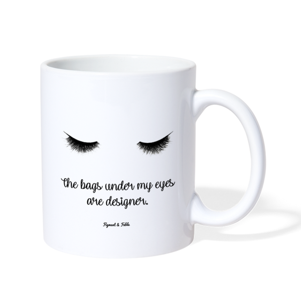 Eye Lashes Coffee Mug - white