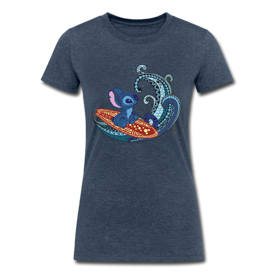 Surfin' Women's Recycled T-Shirt - heather navy