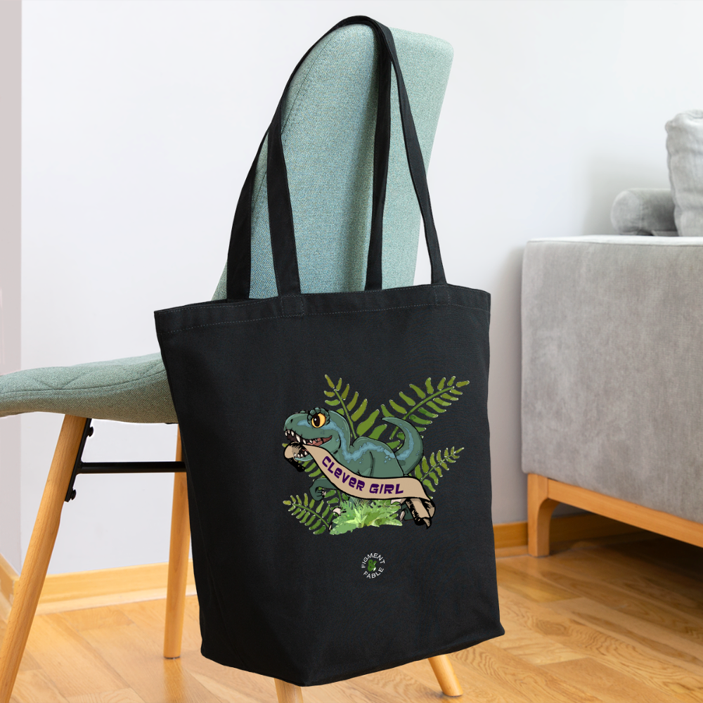 Clever Girl Eco-Friendly Cotton Tote - black