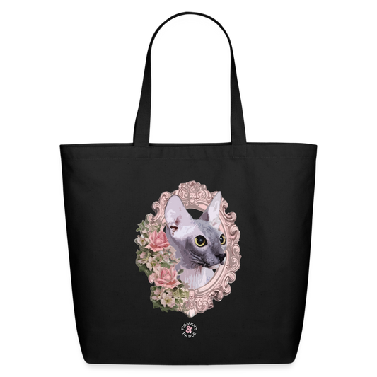 Sphinx Cat Eco-Friendly Cotton Tote - black